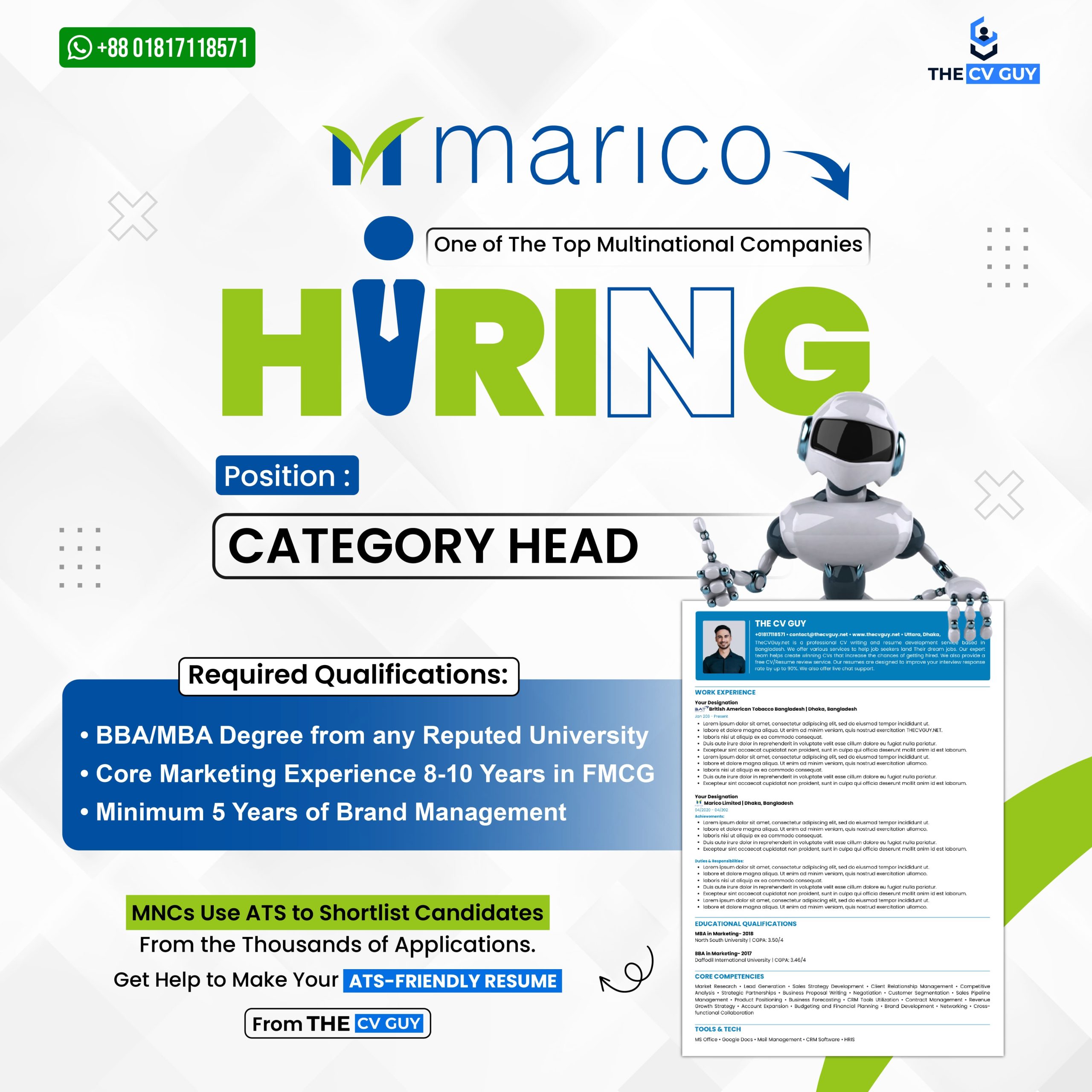 You are currently viewing Exciting Career Opportunity at Marico Bangladesh 2025