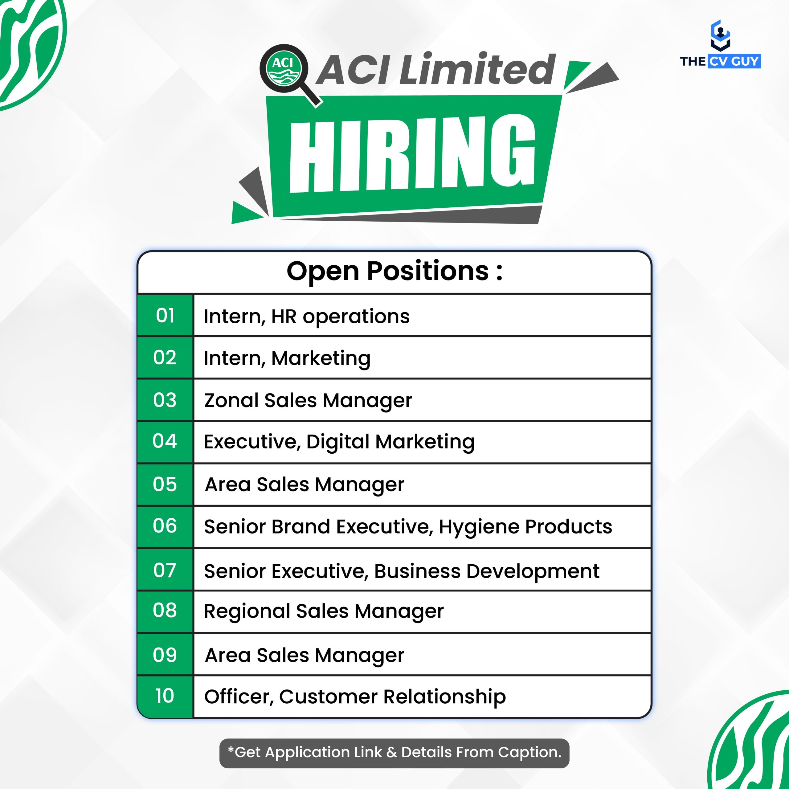 You are currently viewing ACI Foods and Commodity Brands ia Hiring – 10 New Open Positions 2025, The CV Guy | Jobs is BD