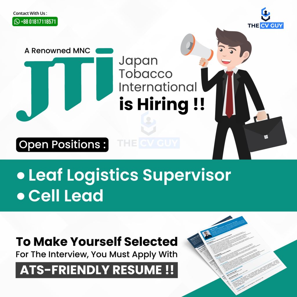 Career Opportunity at JTI Bangladesh
