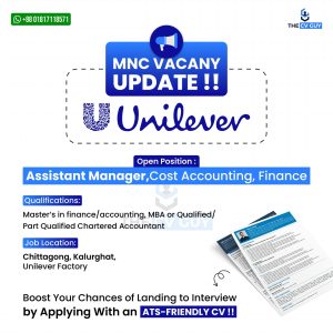 Unilever is currently hiring for the position of Assistant Manager – Cost Accounting, Finance