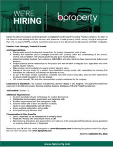 Read more about the article Job for Asst Manager in Bproperty