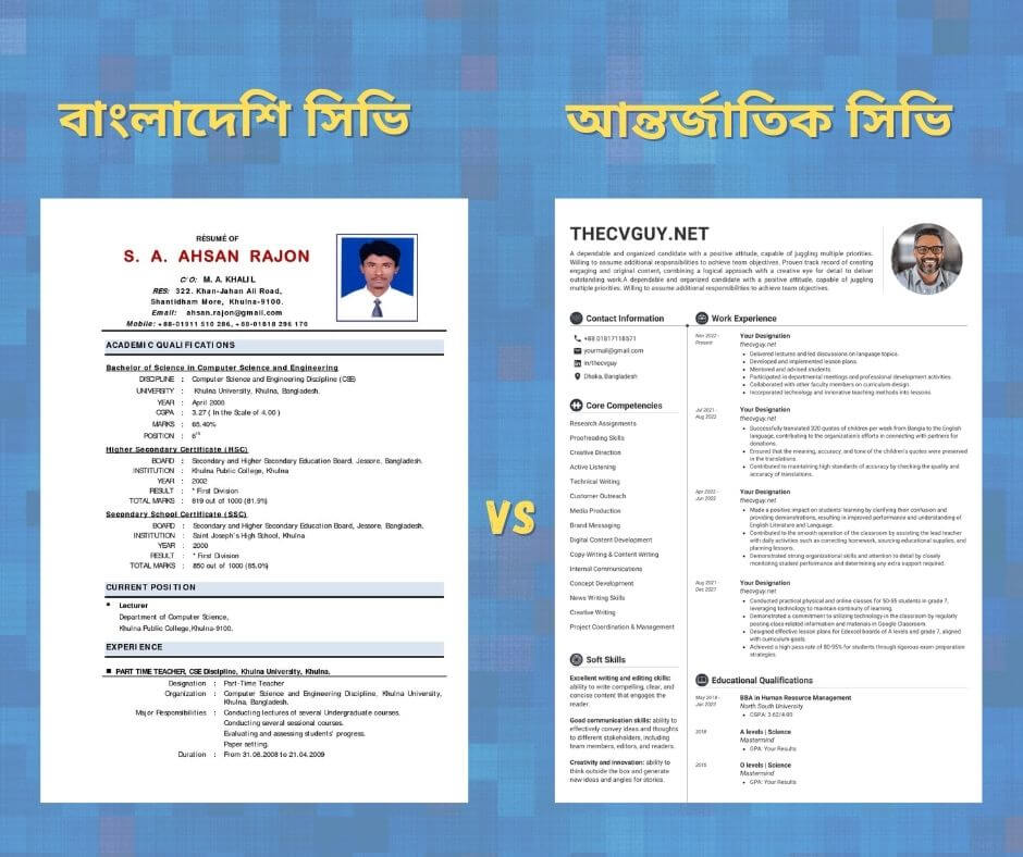 professional CV vs normal CV, thecvguy