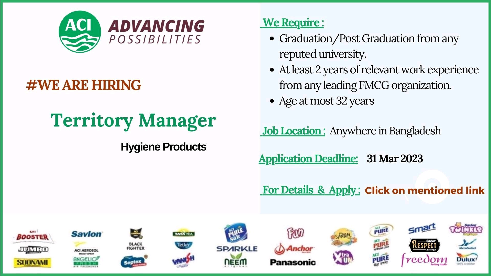 You are currently viewing Territory Manager Job at ACI