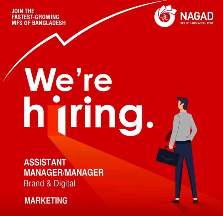 Read more about the article Nagad Ltd is hiring Assistant Manager/ Manager, Brand & Digital