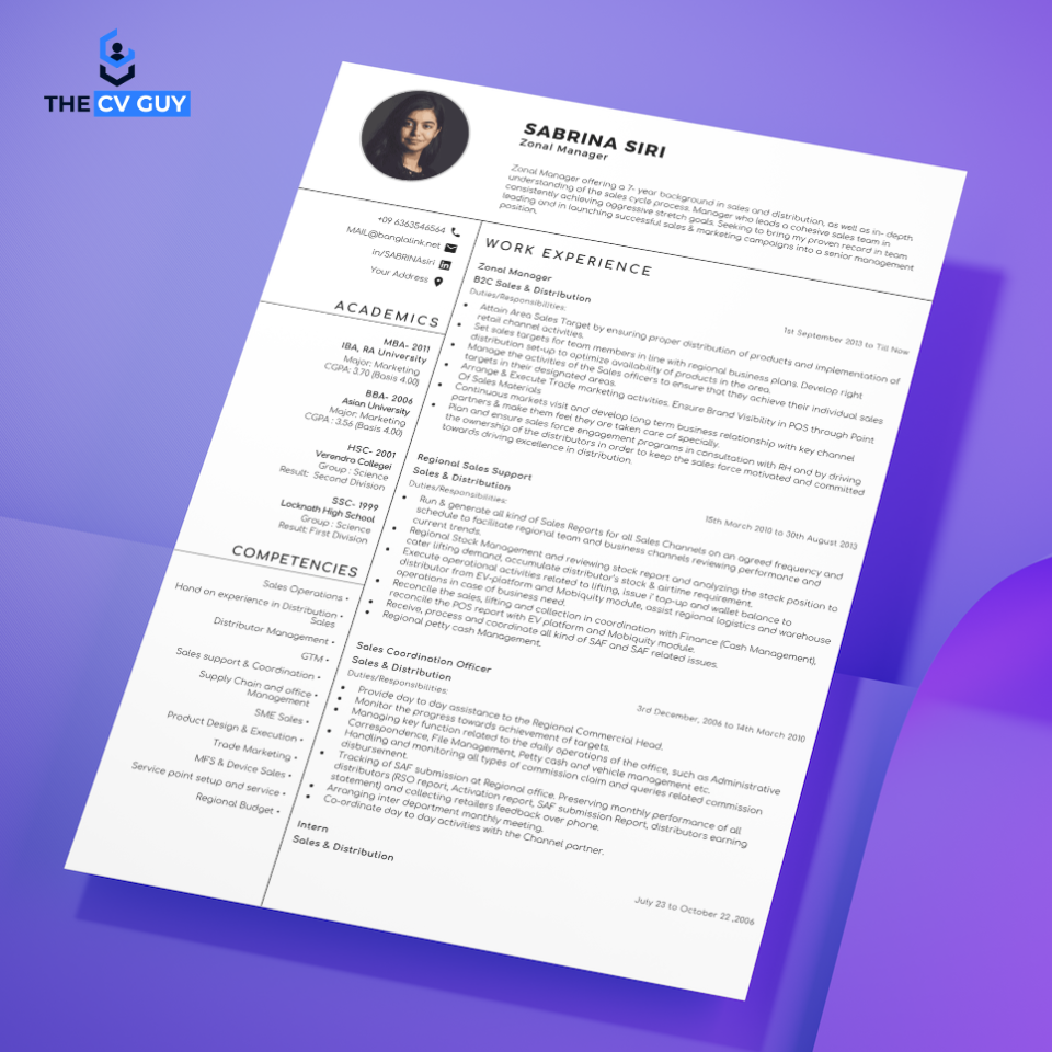 Best Resume Template for Bangladesh