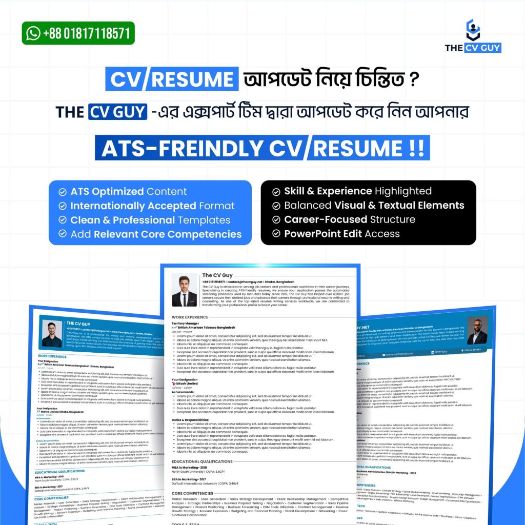 CV format bd, CV writer BD, CV format bangladesh, CV writer, Resume format bd