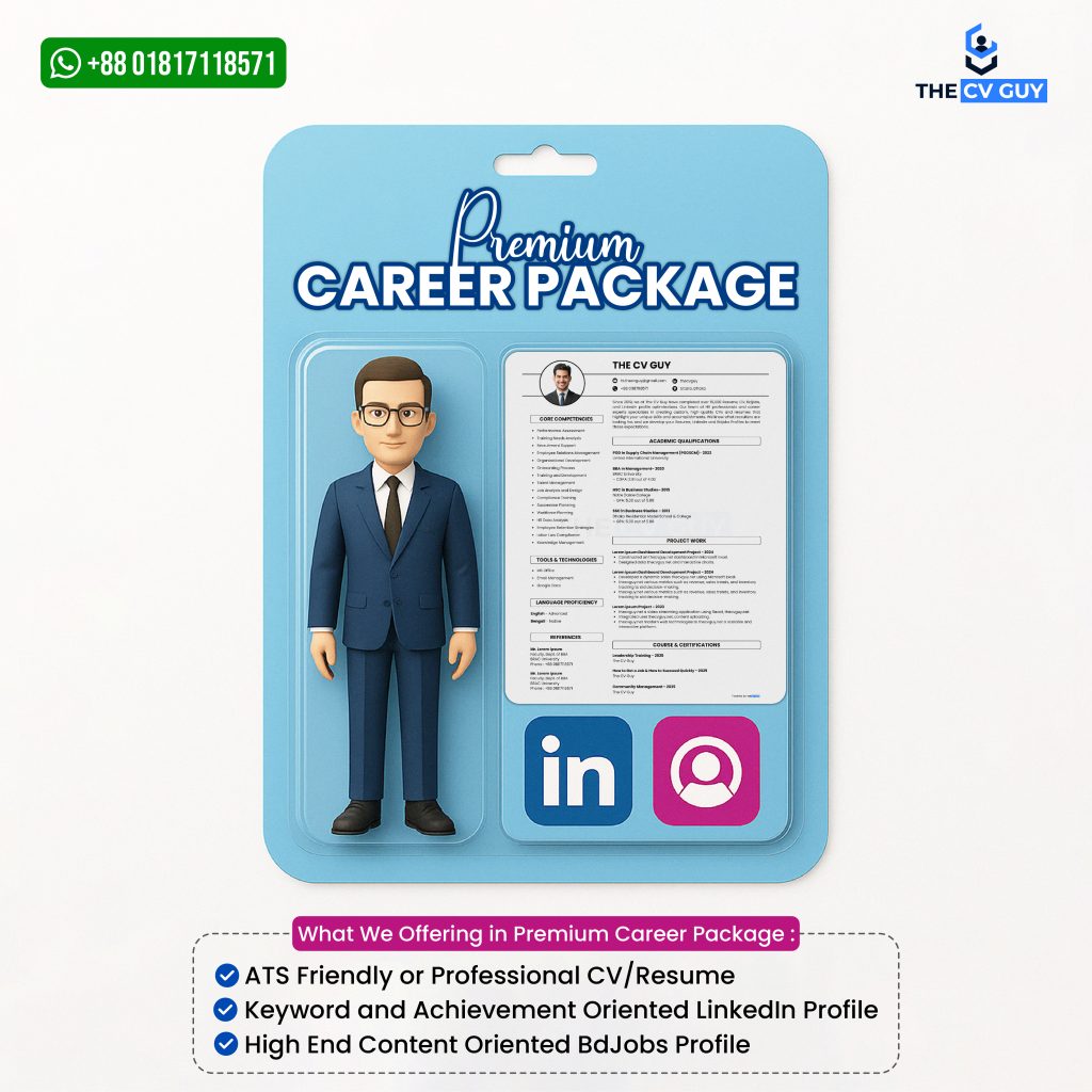 The CV Guy is the No.1 Resume/CV Writer in Bangladesh, Asia & Middle East