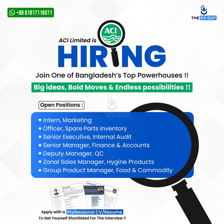 Read more about the article Latest Job Openings at ACI PLC – Apply Now for QC, Marketing, Finance, Sales, Audit & More (2025) | The CV Guy