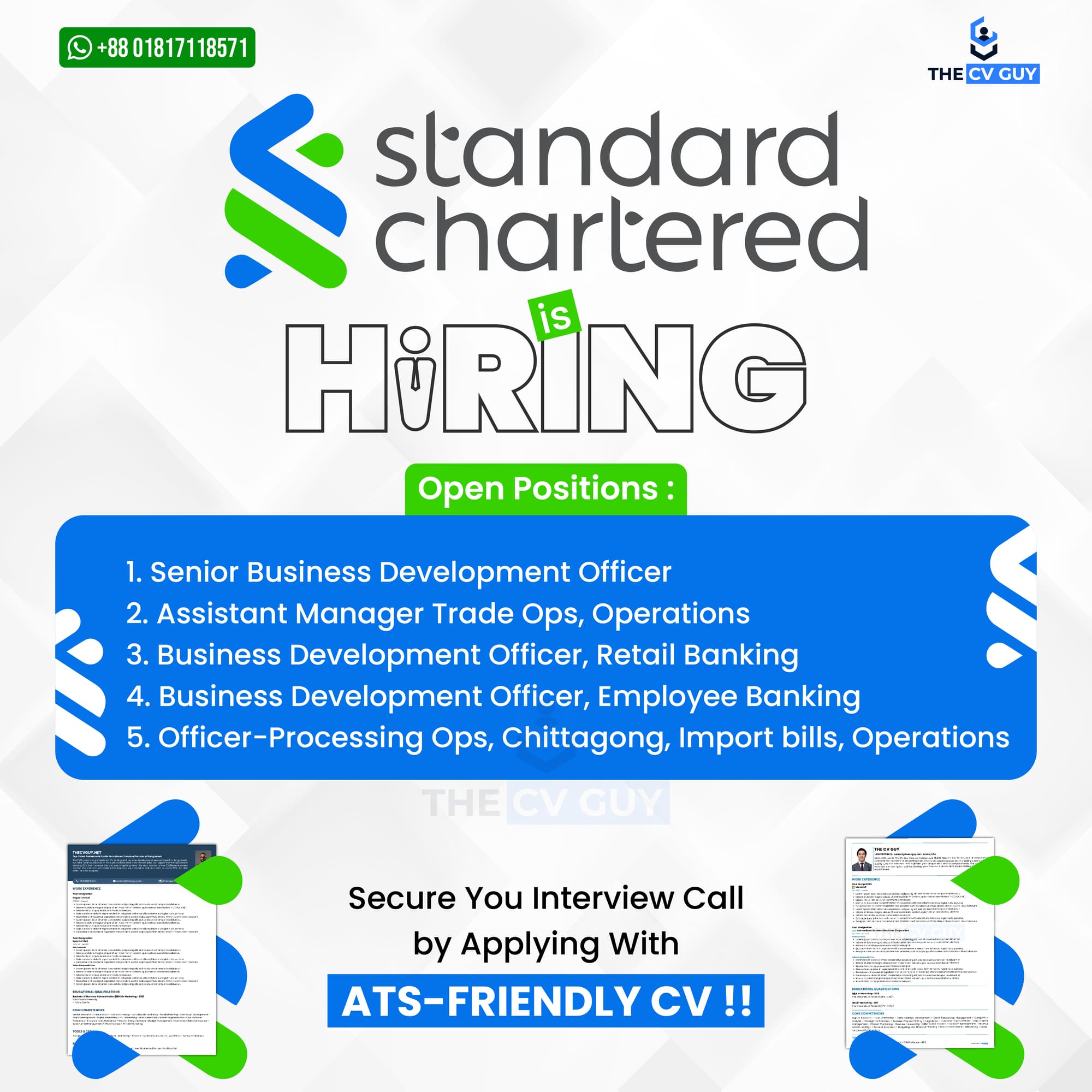 Jobs at Standard Chartered Bank Bangladesh