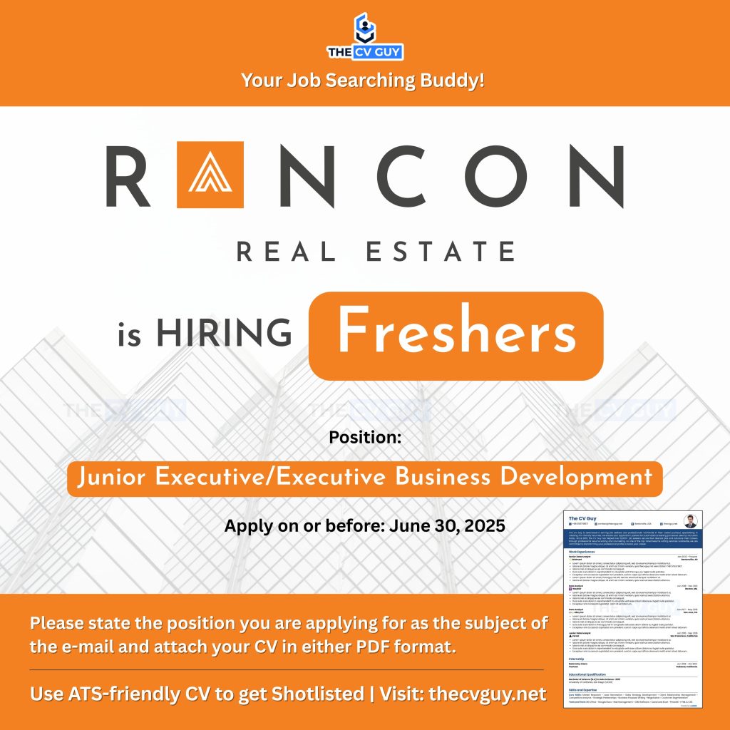Rancon is HIRING freshers, Rancon Jobs, The CV Guy (1)