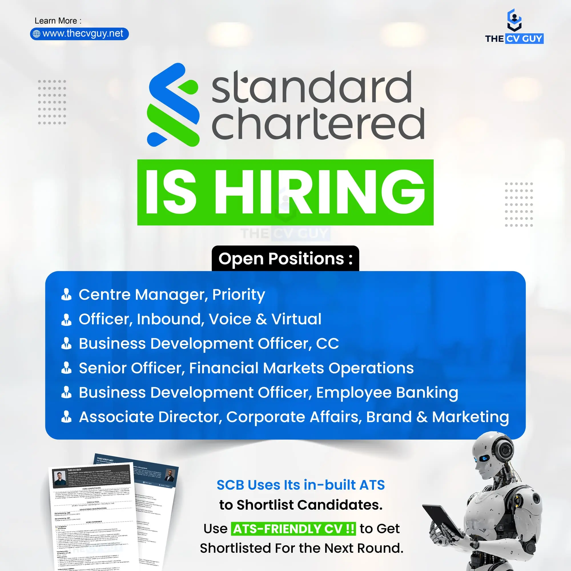 Jobs in Standard Chartered Bangladesh