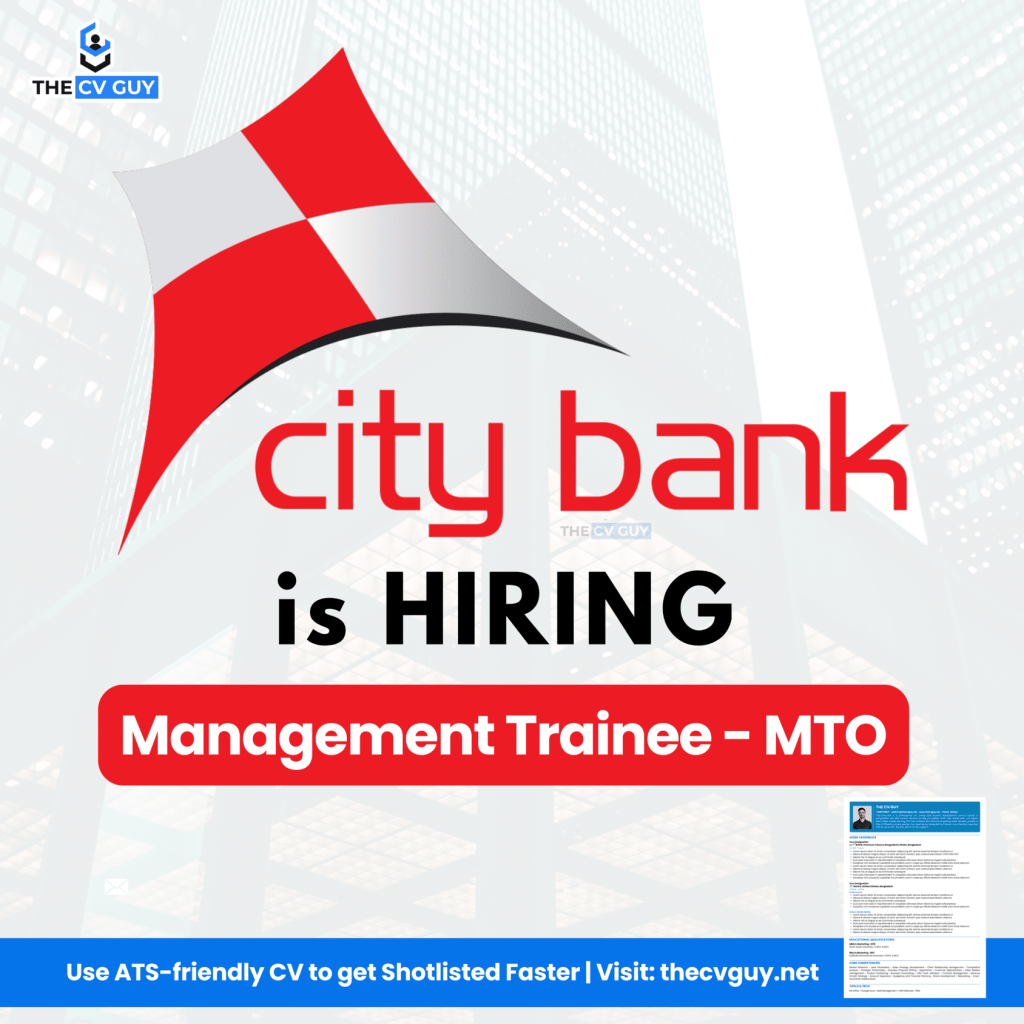 The City Bank PLC is Hiring Management Trainee 2025 | The CV Guy
