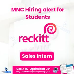 Reckitt is Hiring Sales Intern