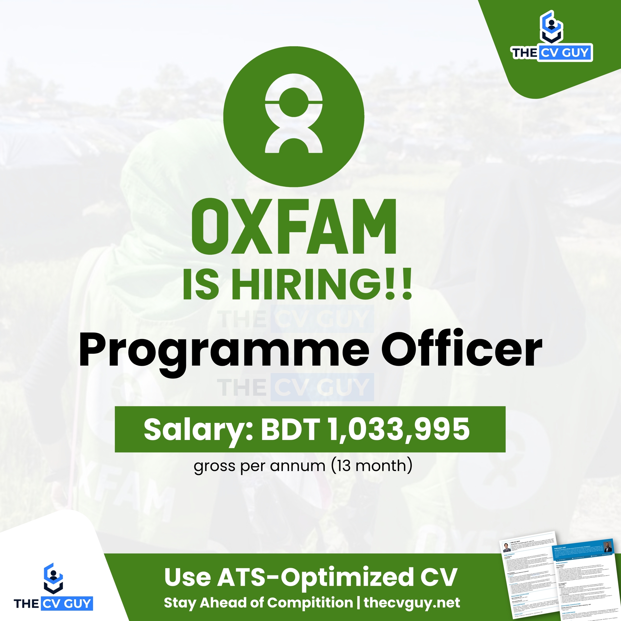 OXFAM is Hiring Programme Officer - 2025