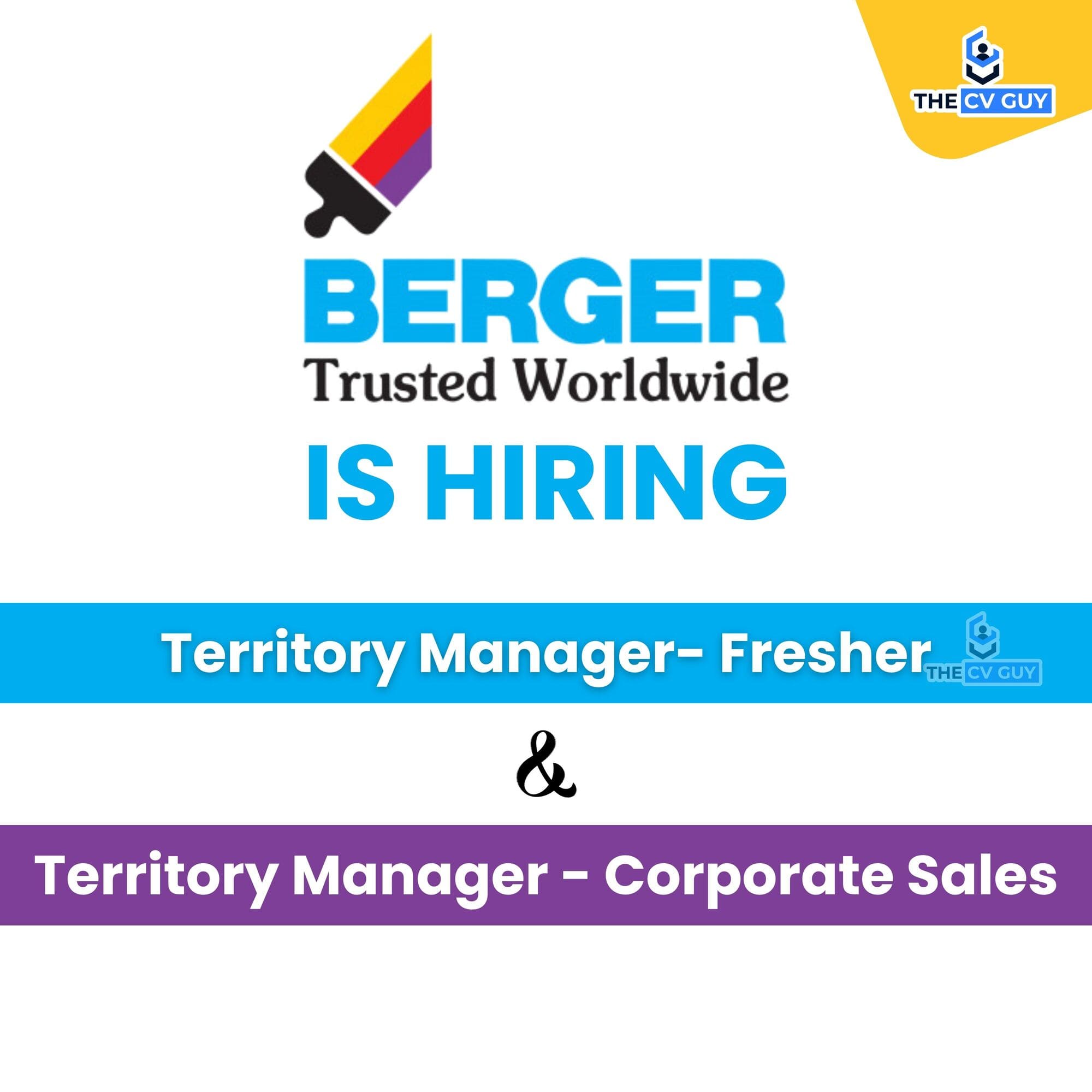 Berger Paints is Hiring Territory Managers & Corporate Sales- 2025 | MNC Jobs in BD