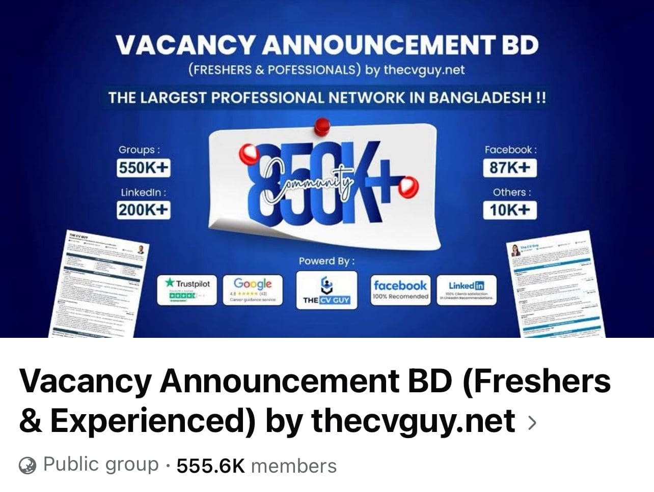 The CV Guy 850k+ job seekers and recruiters community