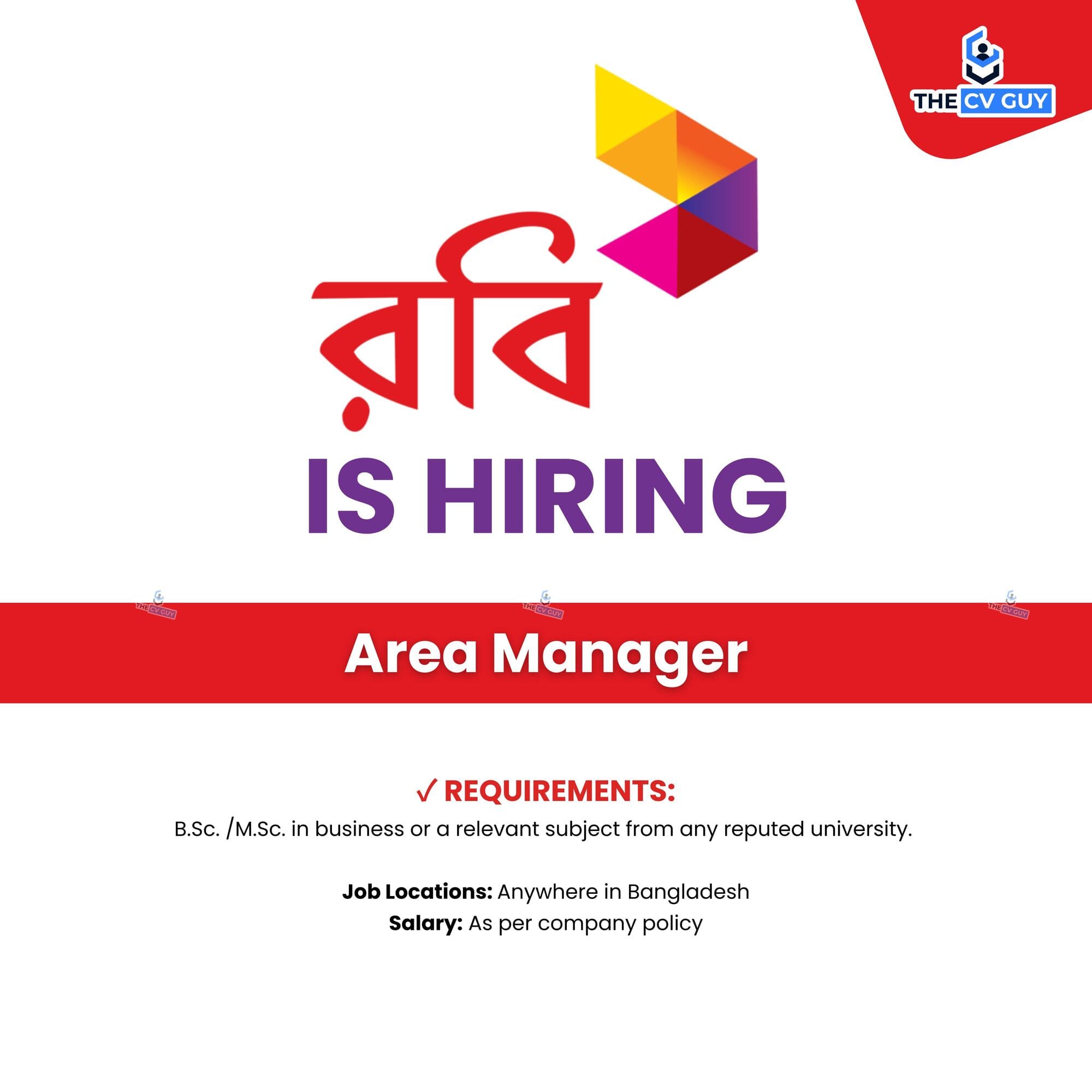 Robi is Hiring Area Manager - 2025