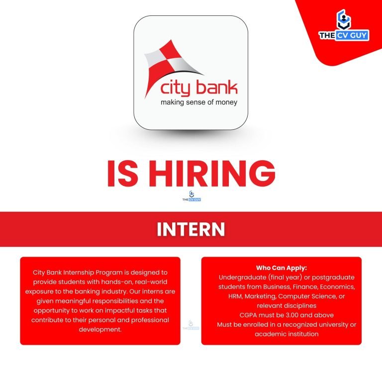 City Bank PLC is Hiring Intern | 2026