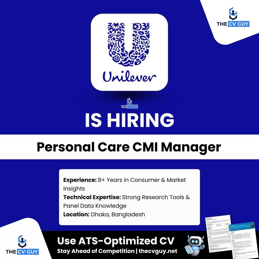 Unilever is Hiring Personal Care CMI Manager | 2026​