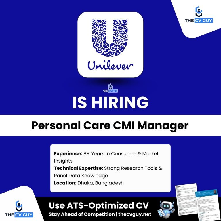 Unilever is Hiring Personal Care CMI Manager | 2026​