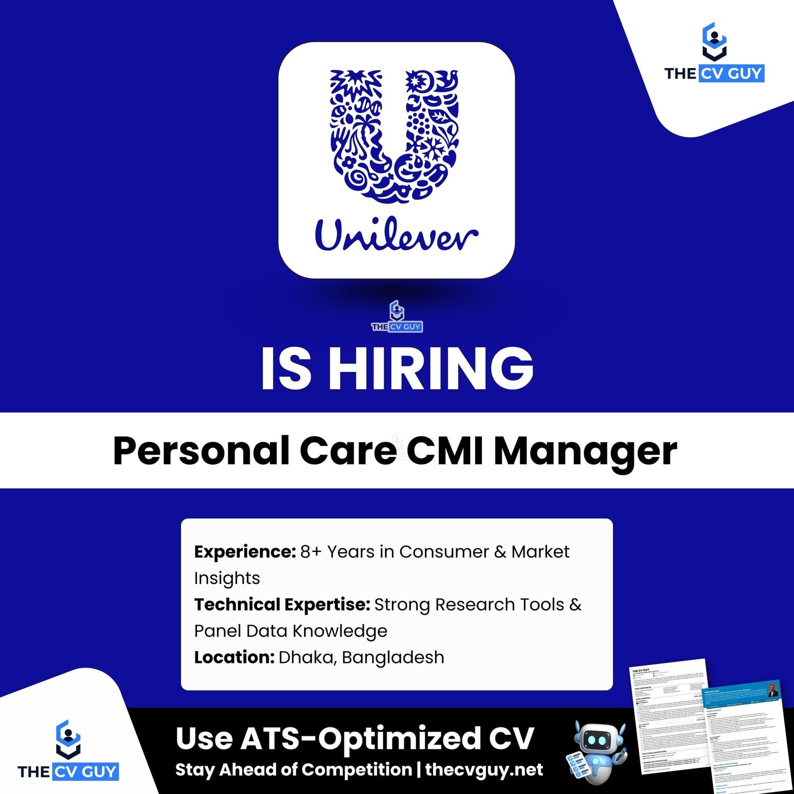 Unilever is Hiring Personal Care CMI Manager | 2026​