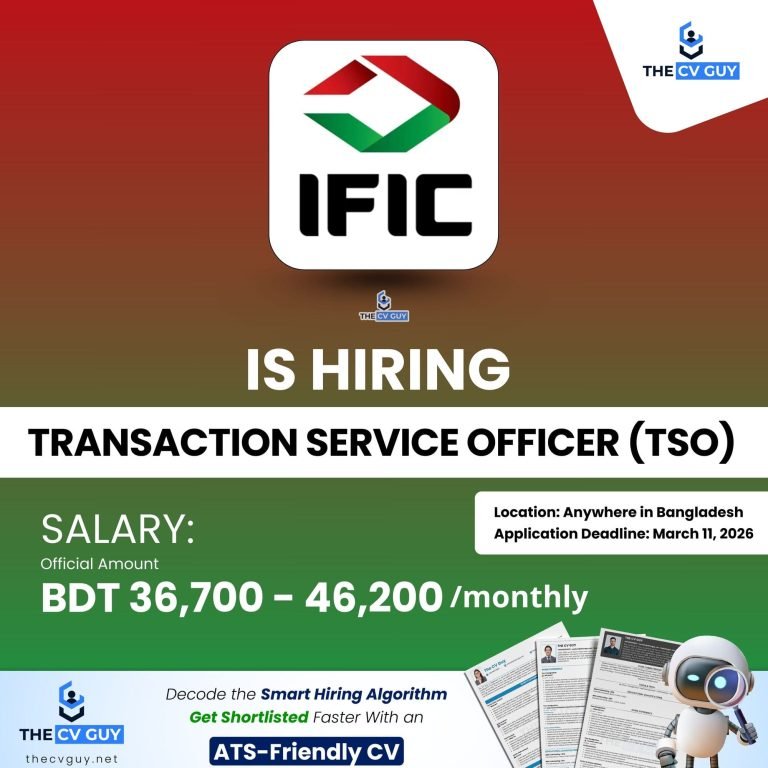 IFIC Bank PLC. is hiring TRANSACTION SERVICE OFFICER (TSO) | 2026