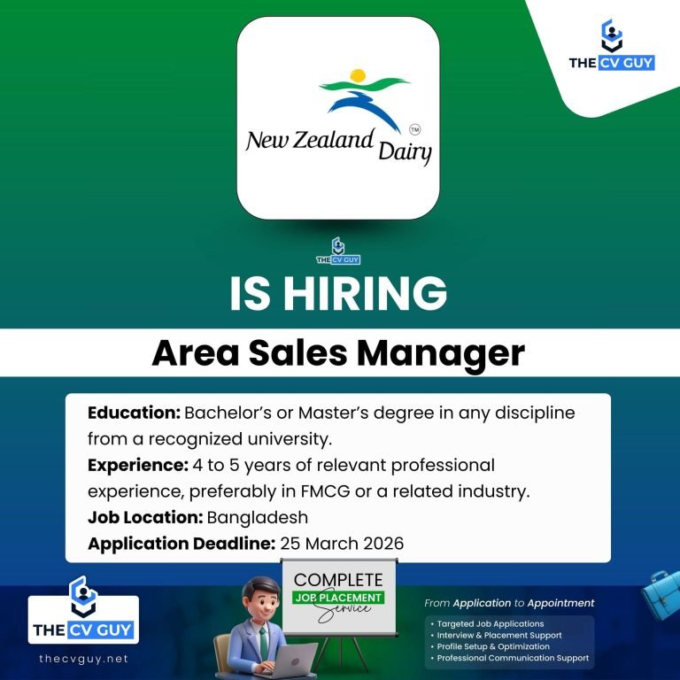 New Zealand Dairy Products (BD) Limited is Hiring Area Sales Manager | 2026