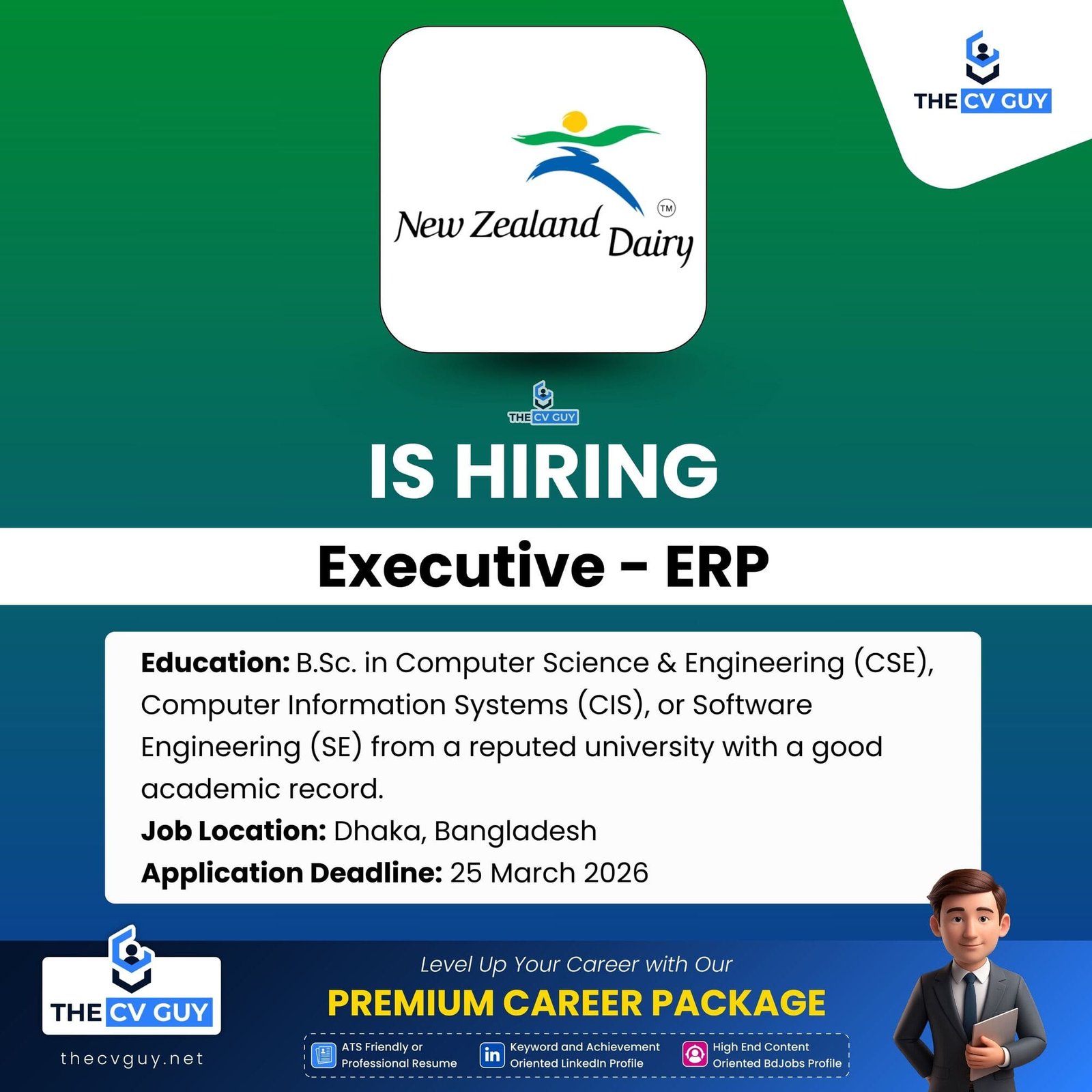 New Zealand Dairy Products (BD) Limited is Hiring Executive - ERP | 2026