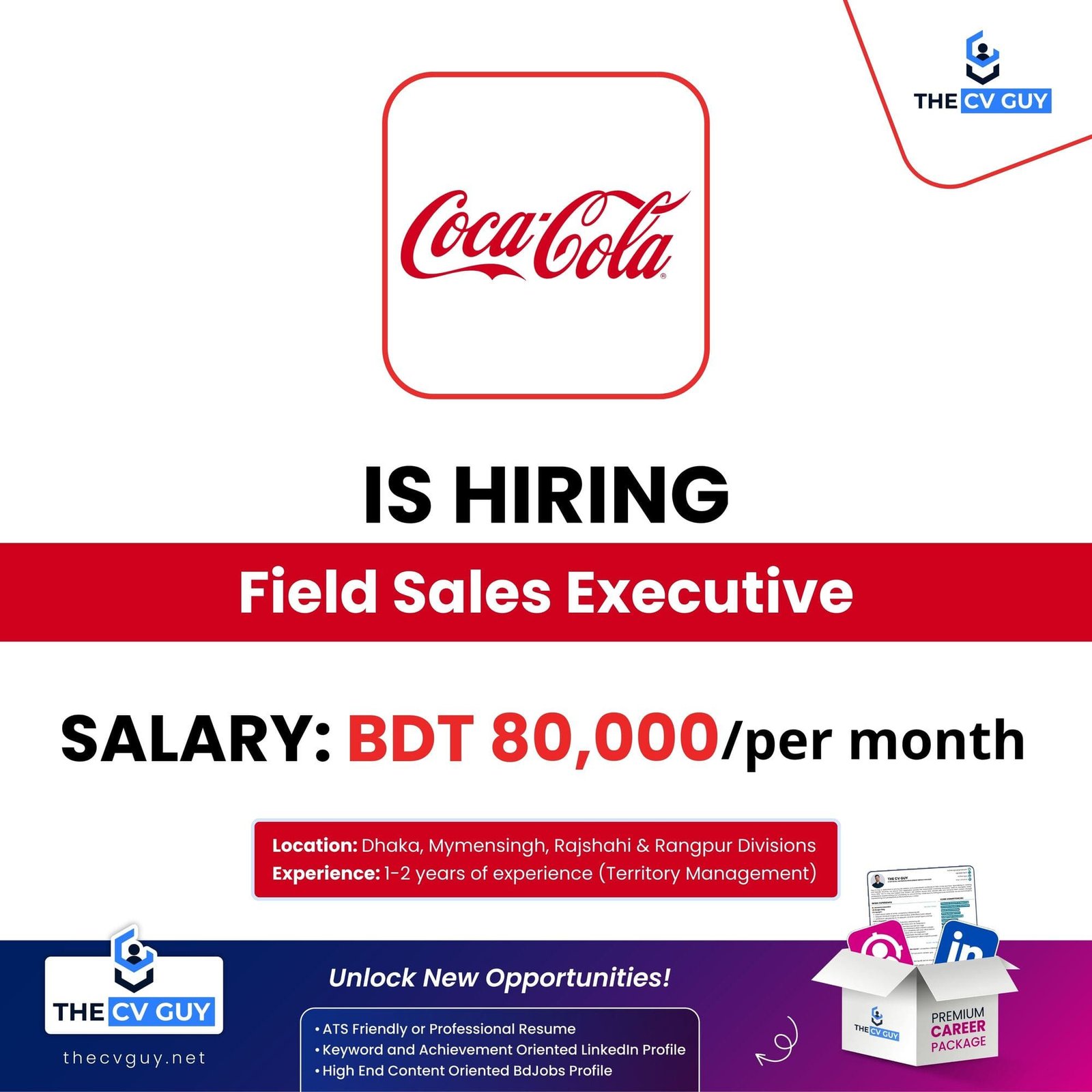 Coca-Cola Bangladesh is Hiring Field Sales Executive