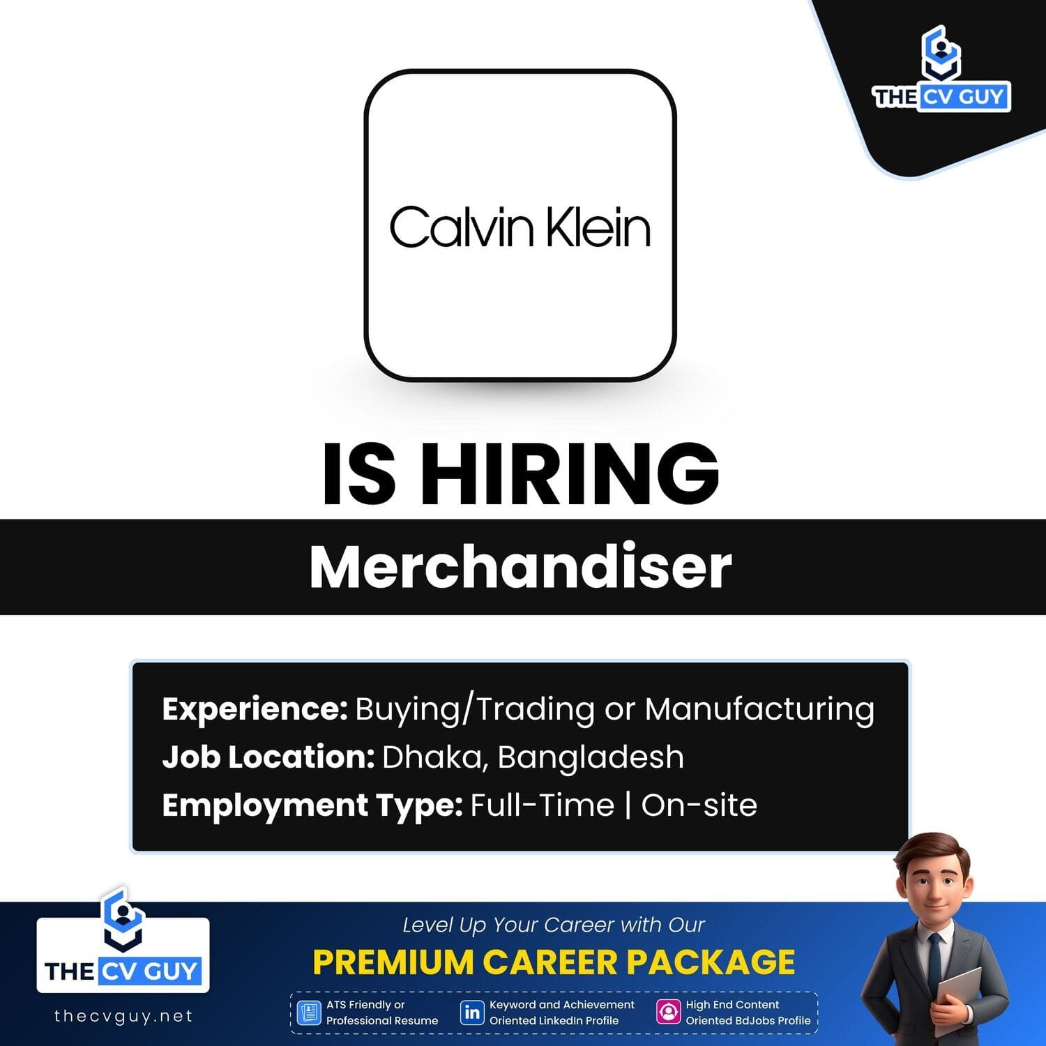 Calvin Klein is Hiring: Merchandiser Opportunity Available