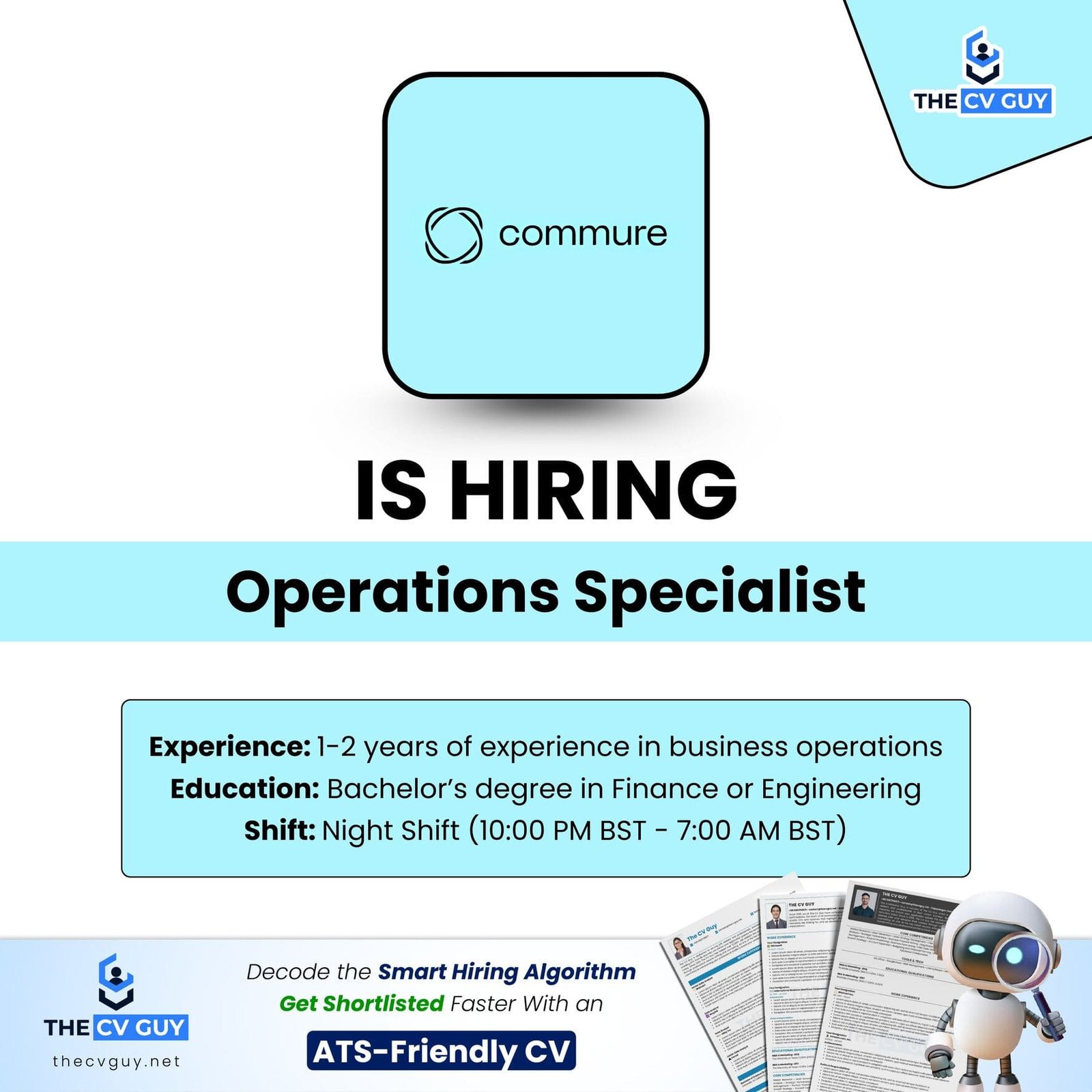 Commure is hiring Operations Specialist (Bangladesh) | 2026​