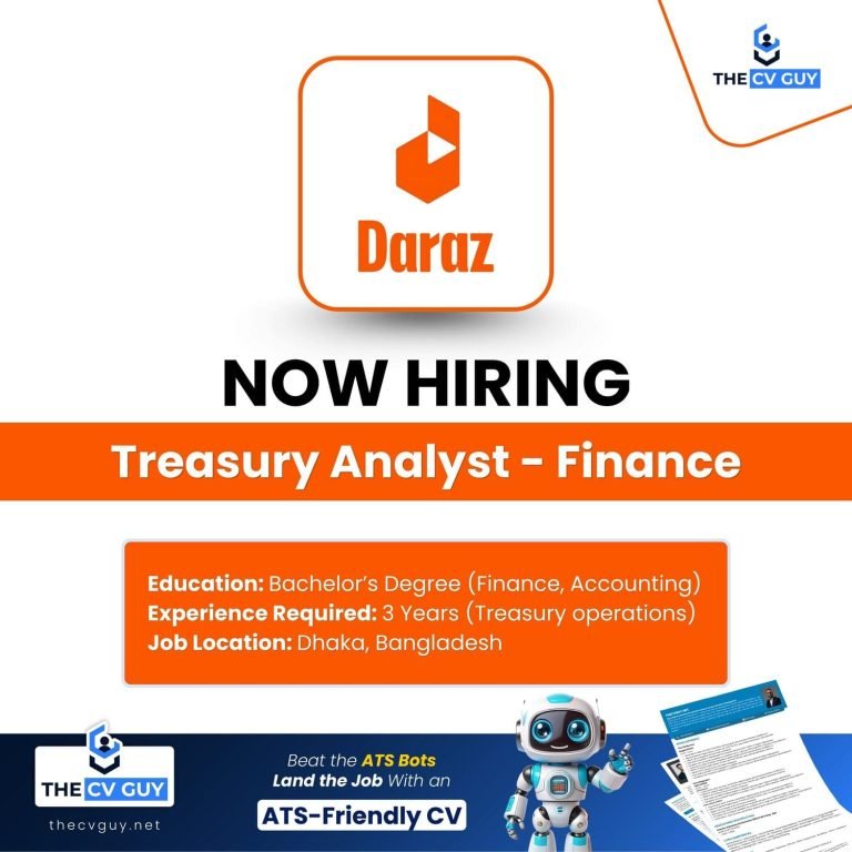 Daraz Bangladesh is hiring Treasury Analyst - Finance