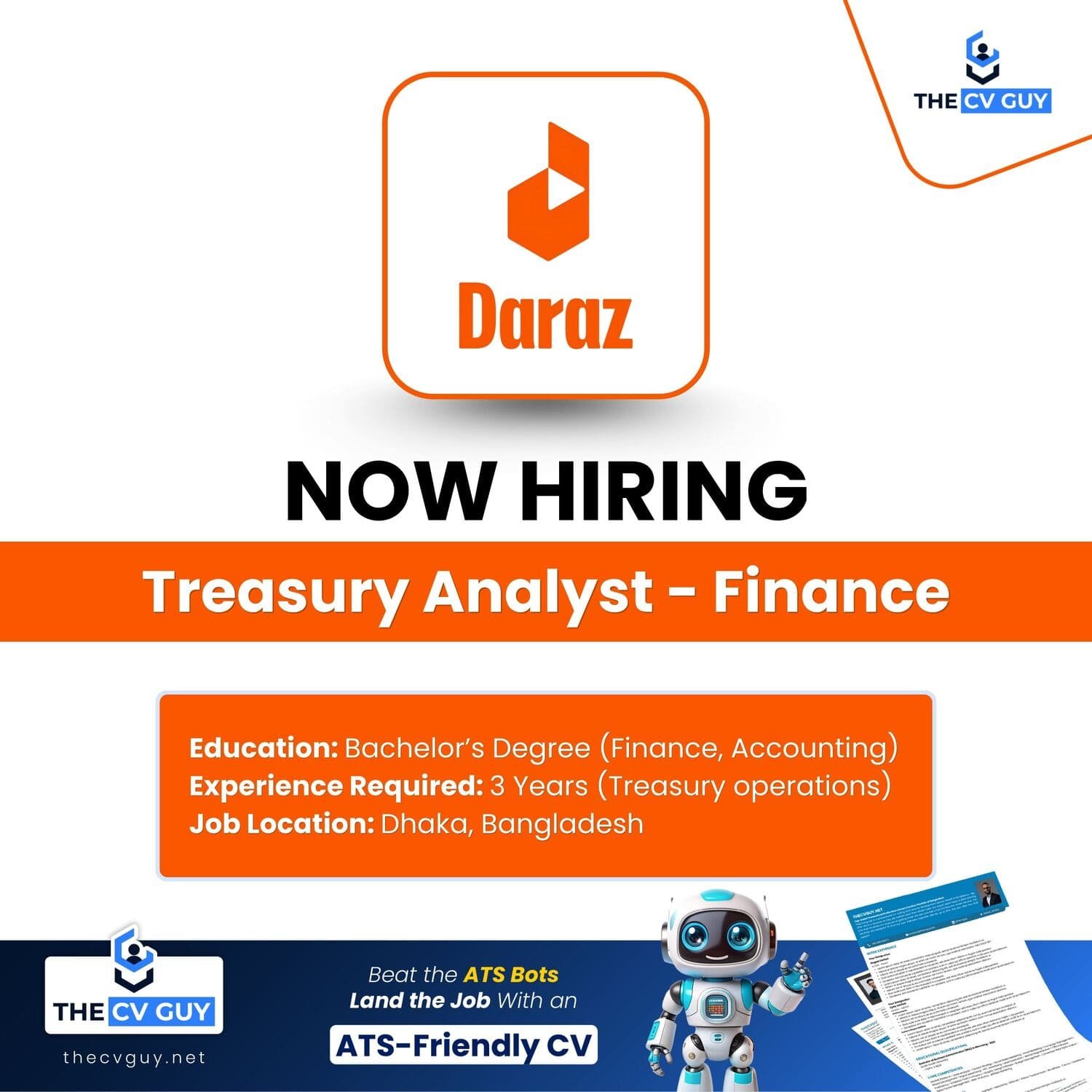 Daraz Bangladesh is hiring Treasury Analyst - Finance