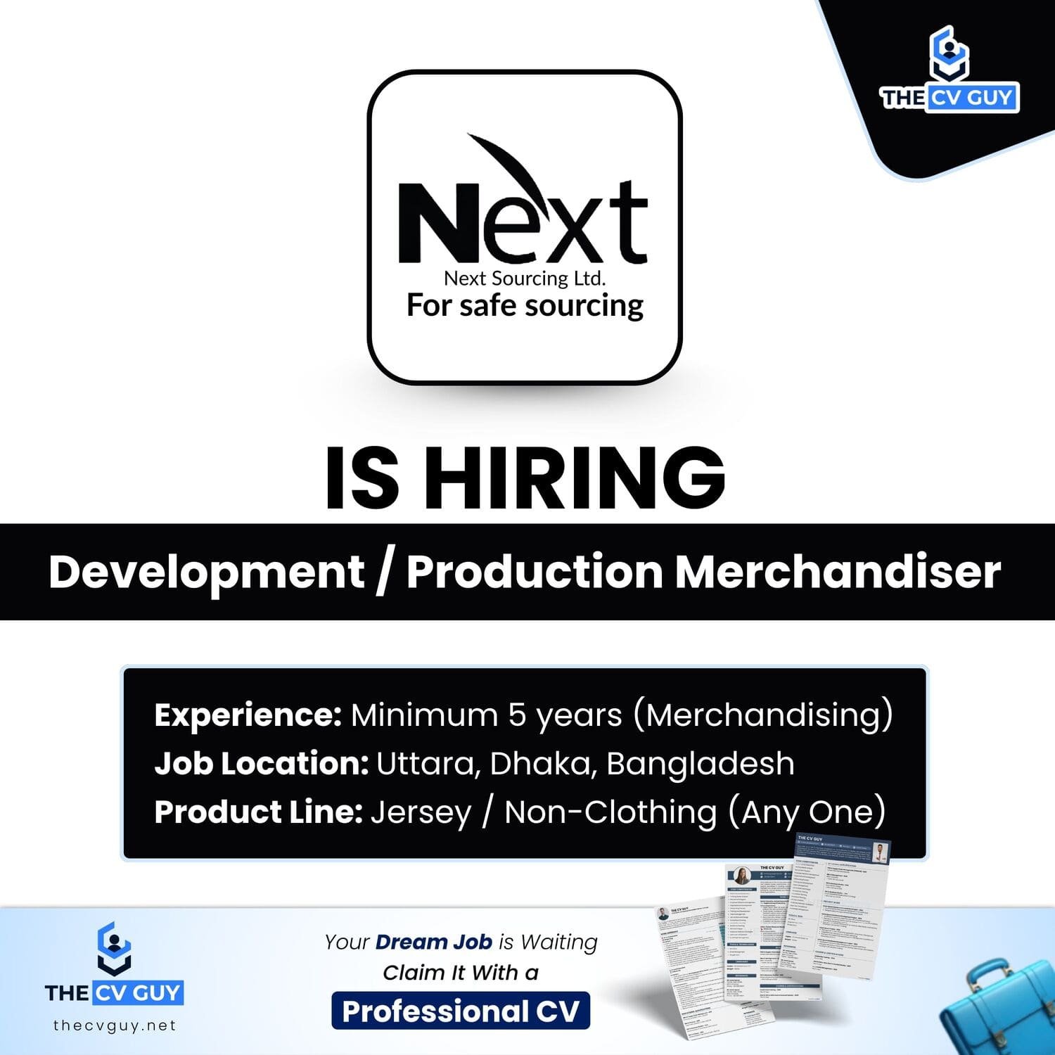 NEXT Sourcing Bangladesh is Hiring Development Merchandiser / Production Merchandiser