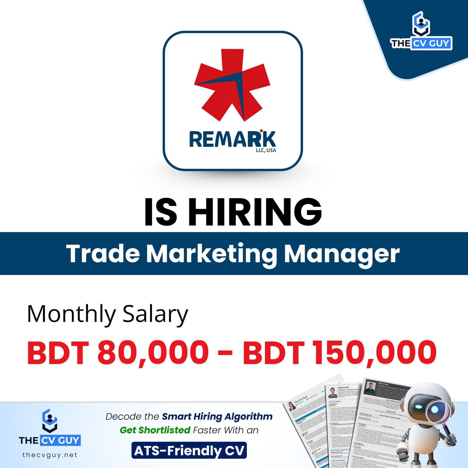 Remark HB Limited Hiring | Trade Marketing Manager Career Opportunity