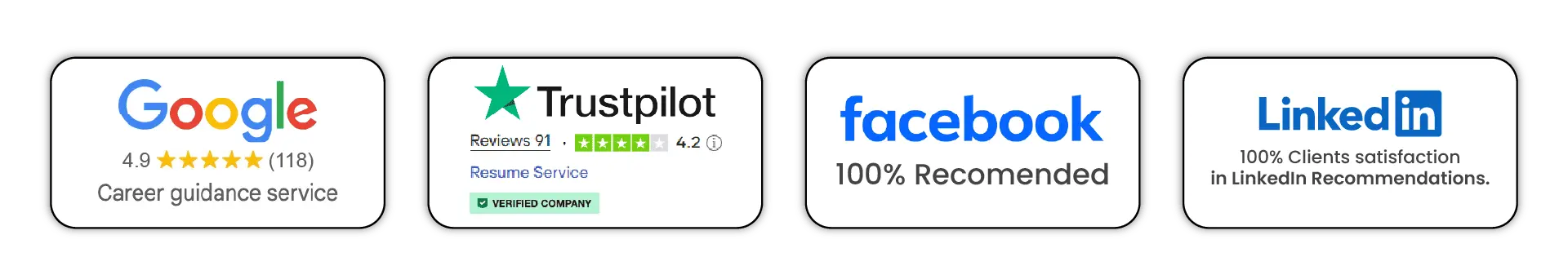 The CV Guy reviews on Trustpilot, Google, Facebook and LinkedIn