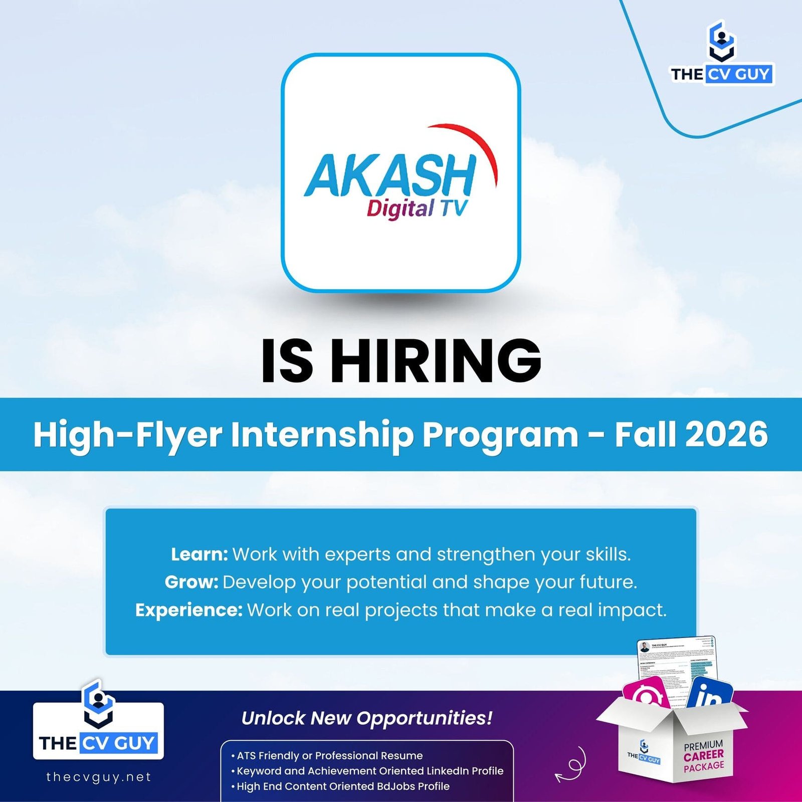 Akash Digital TV High Flyer Internship Program Fall 2026