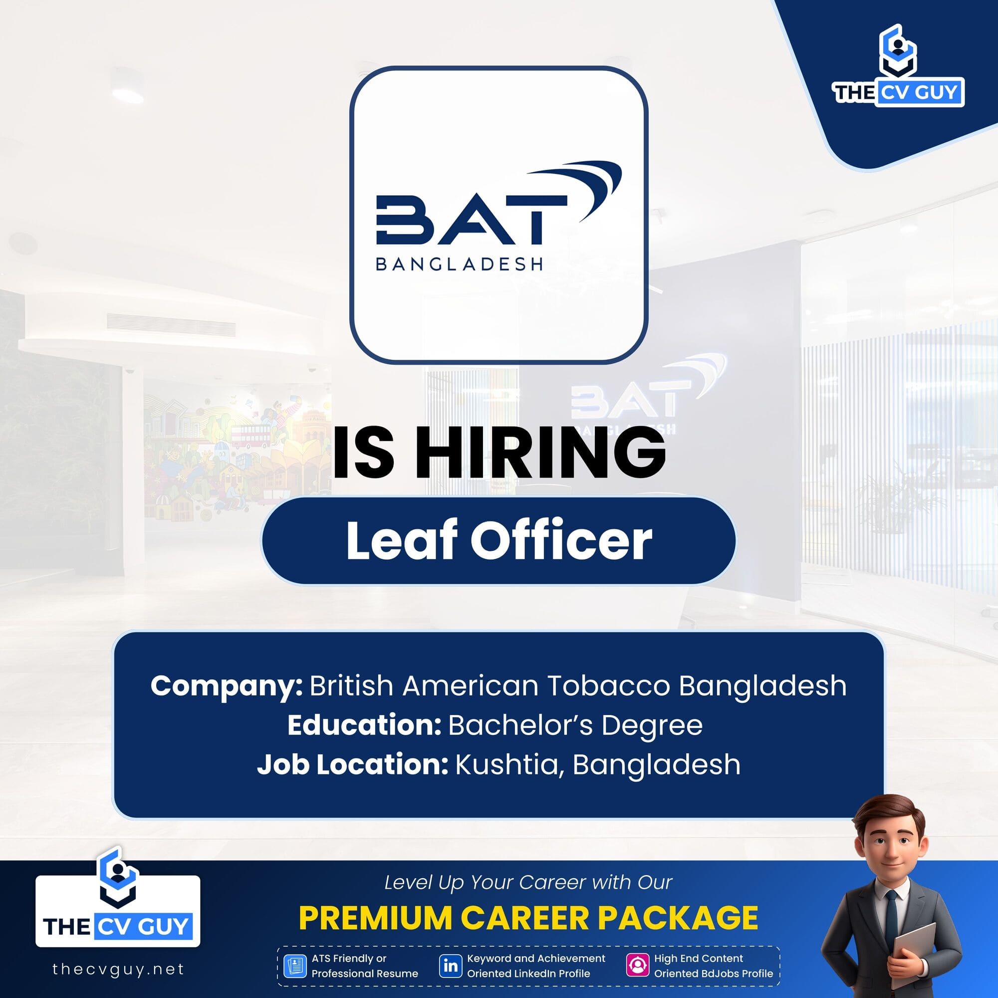 Leaf Officer Job at BAT Bangladesh | Kushtia Agriculture Job 2026