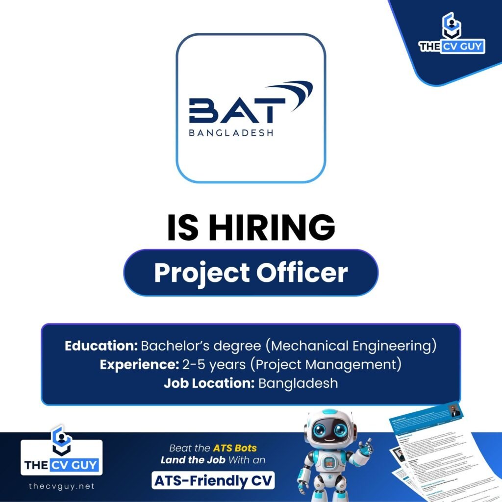 BAT Bangladesh Job Circular 2026 | Project Officer Vacancy | MNC Career Opportunity