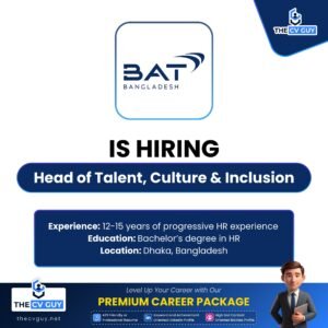 BAT Bangladesh Job Circular 2026 | Head of Talent, Culture & Inclusion - Bangladesh Vacancy | MNC Career Opportunity