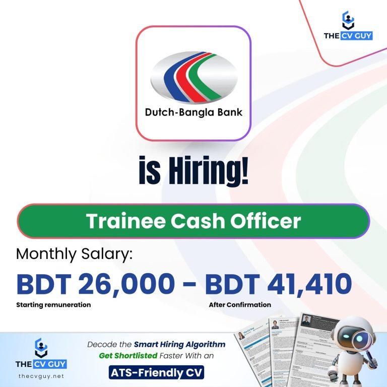Dutch-Bangla Bank PLC Trainee Cash Officer Job Circular 2026