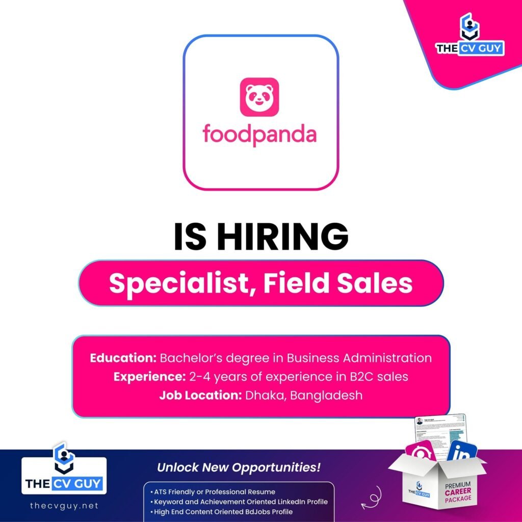 foodpanda Bangladesh Job Circular 2026 | Specialist, Field Sales Vacancy | Apply Now