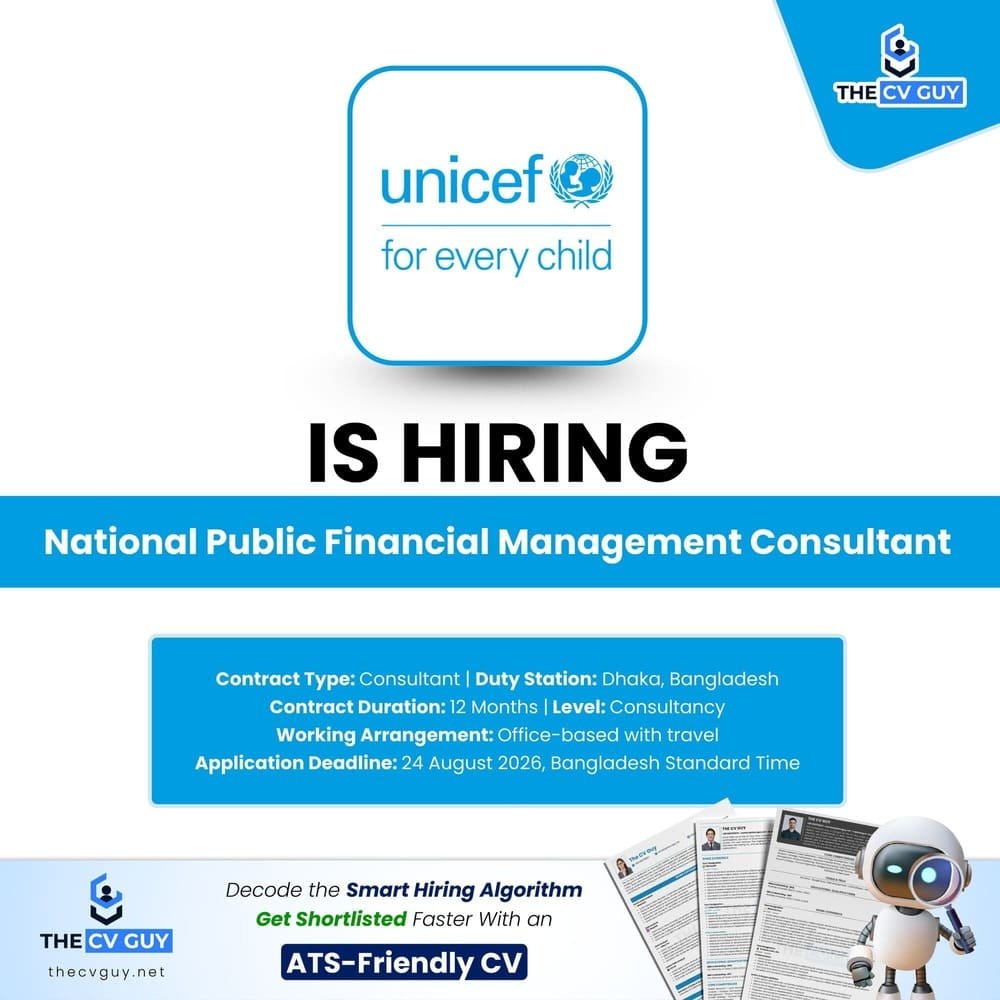National Public Financial Management Consultant at UNICEF Bangladesh