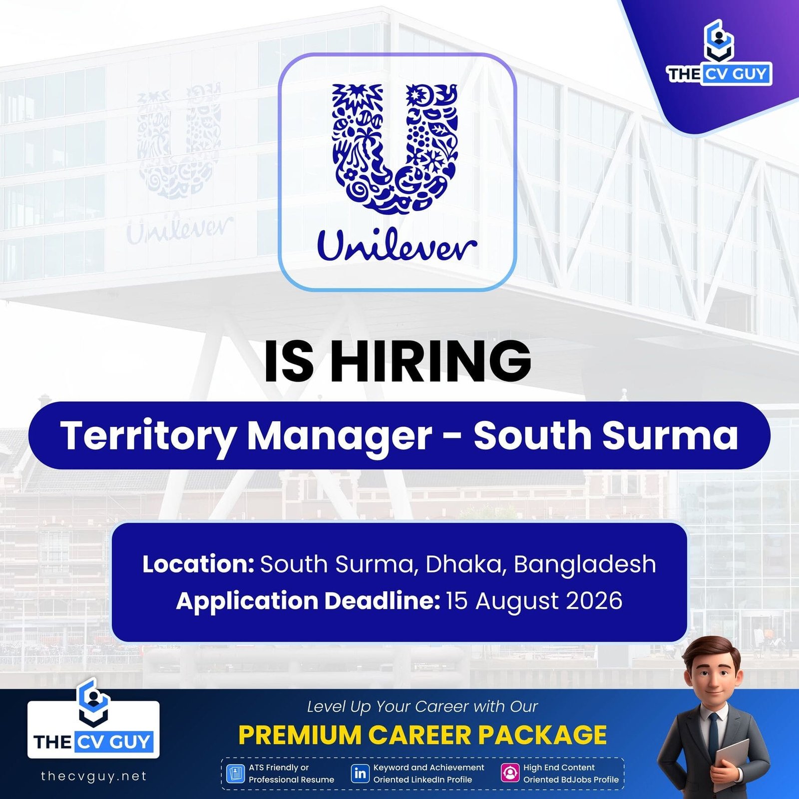 Career Opportunity at Unilever Bangladesh | Territory Manager - South Surma