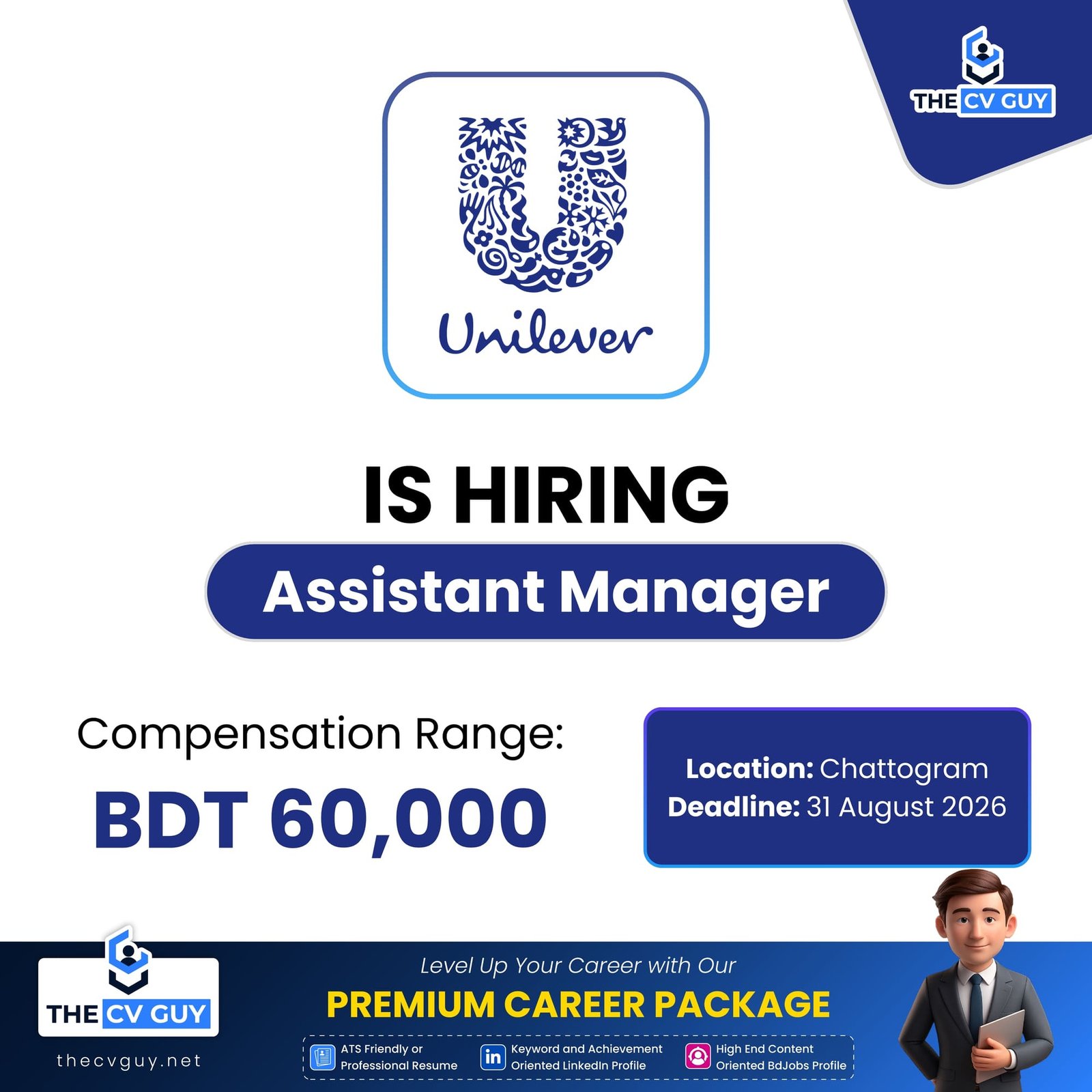 Career Opportunity at Unilever Bangladesh | Assistant Manager – Procurement Contract Manufacturing