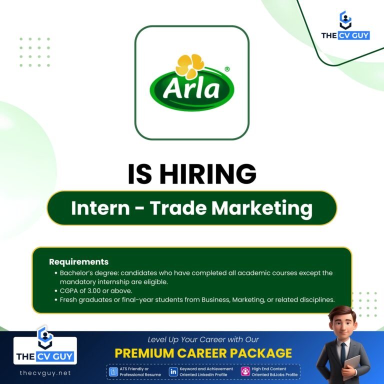 Arla Internship 2026 | Intern - Trade Marketing Job Circular in Bangladesh