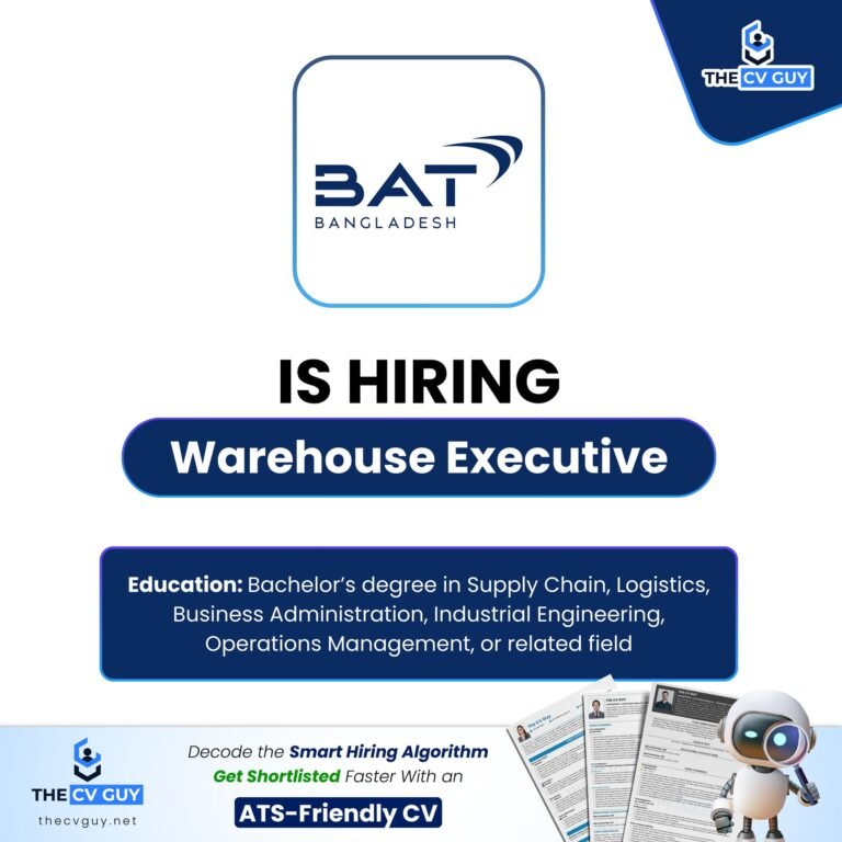 BAT Bangladesh Job Circular 2026 | Warehouse Executive | MNC Career Opportunity