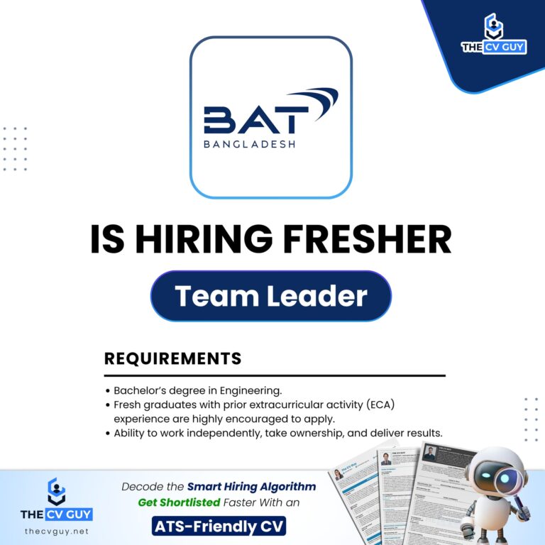 BAT Bangladesh Job Circular 2026 | Team Leader