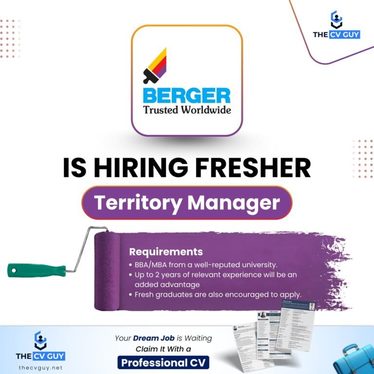 Berger Paints Bangladesh Limited is hiring Territory Manager