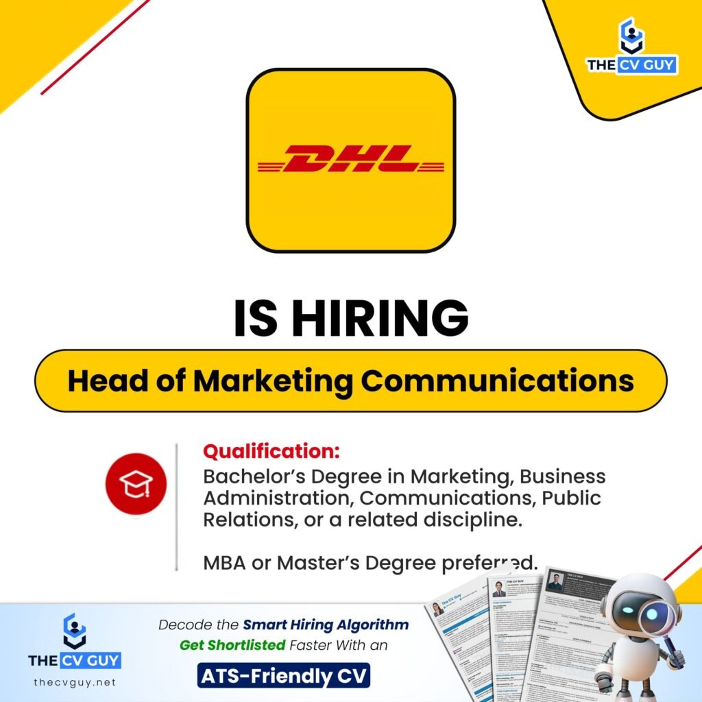 DHL Worldwide Express (Bangladesh) Private Limited is hiring Head of Marketing Communications